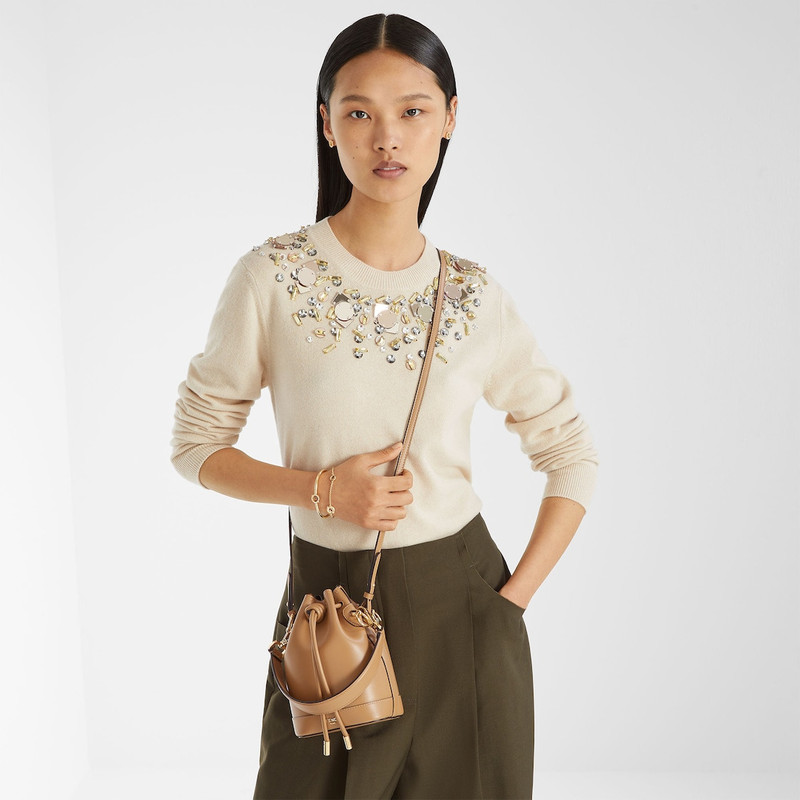 Mon Tresor Cappuccino leather mini-bag 2