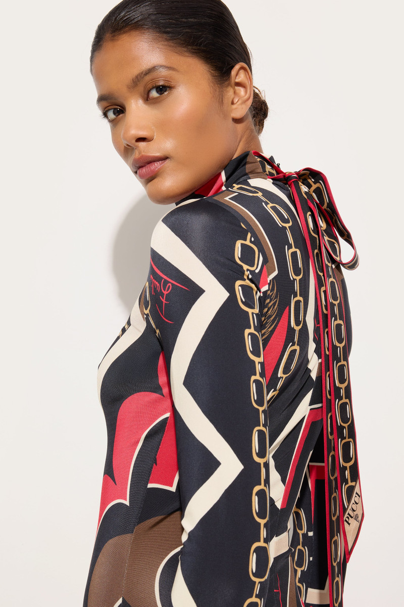 ISTRICE PRINT SATIN JERSEY DRESS 5