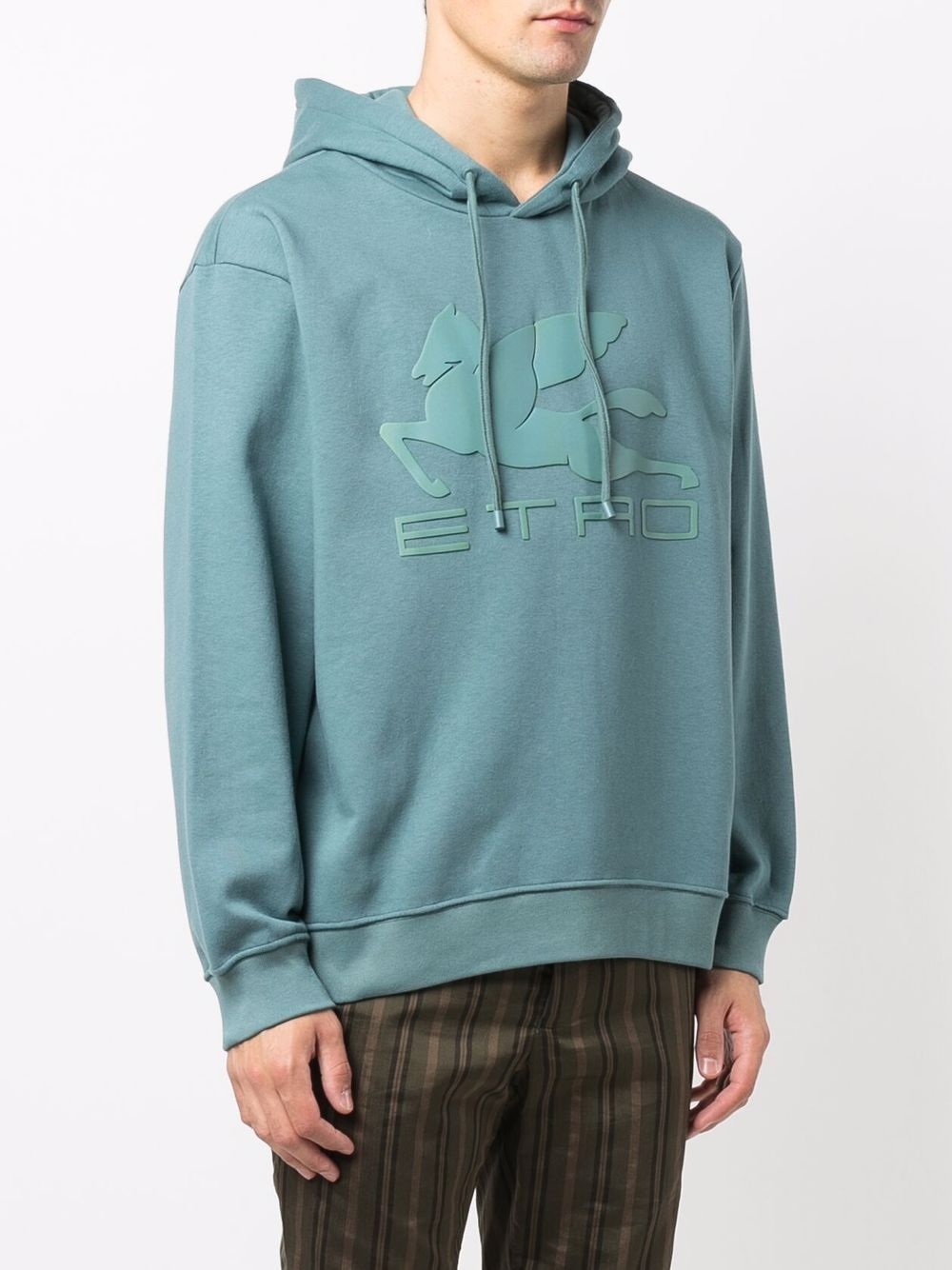 embroidered-logo hoodie - 3