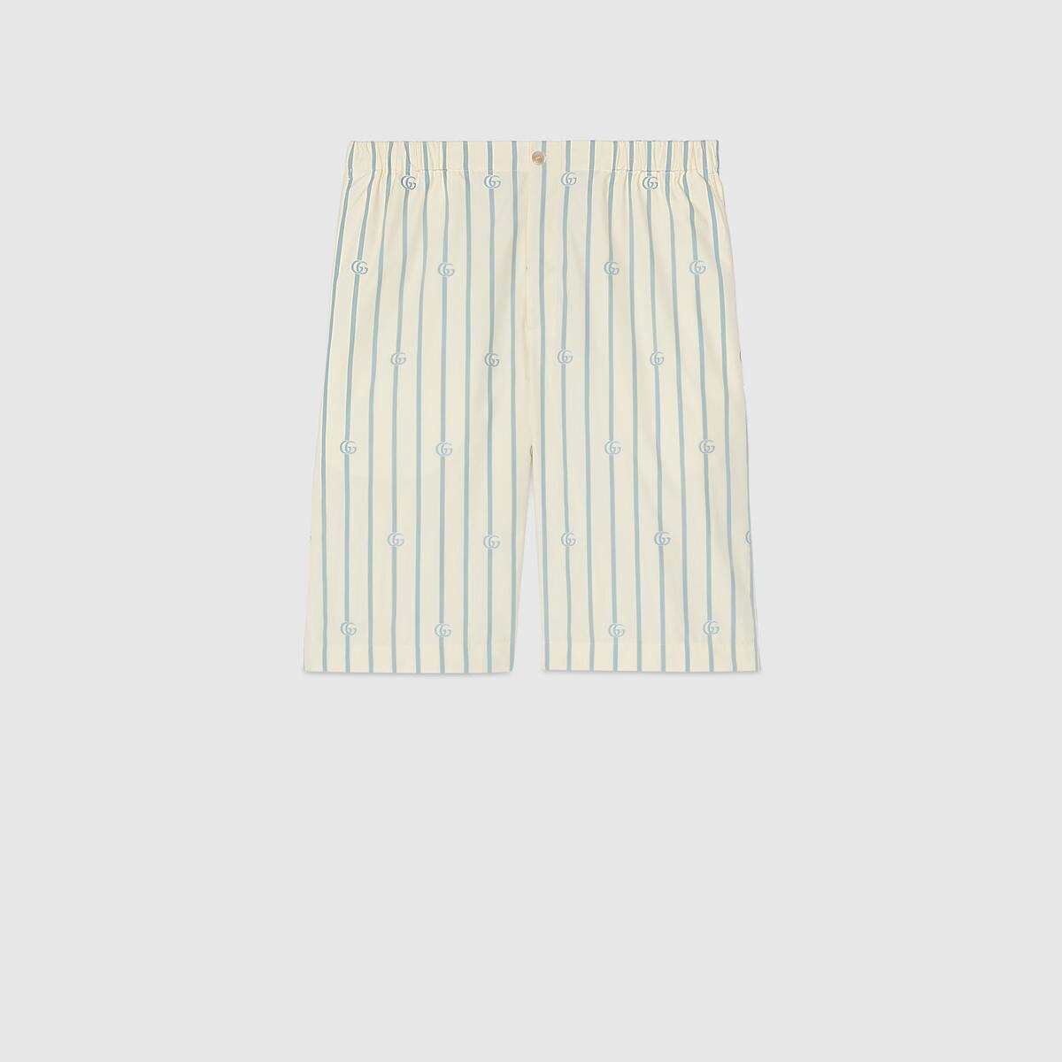 Double G stripe cotton shorts - 1