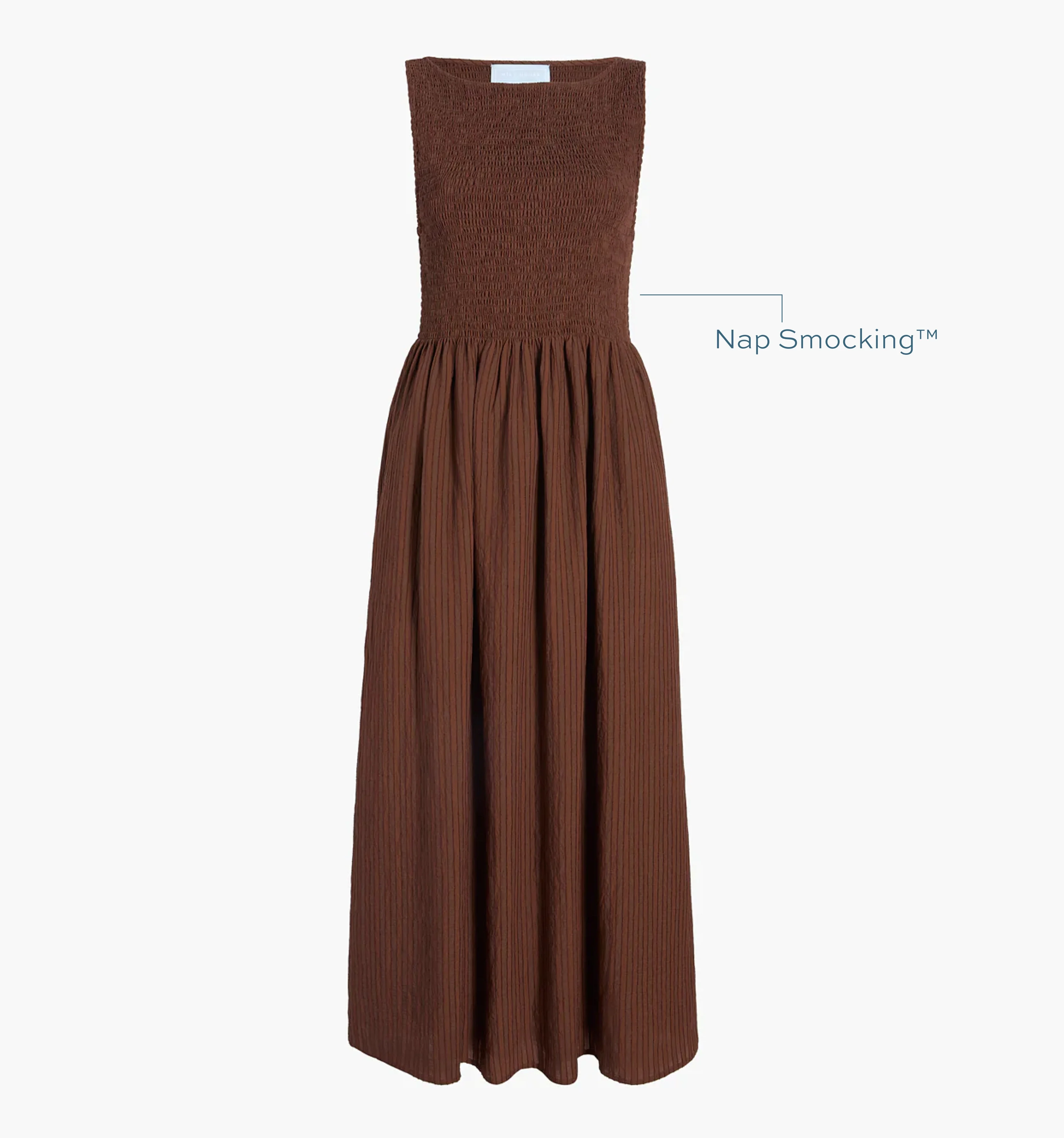 The Cosima Nap Dress - Chocolate Tonal Seersucker - 1