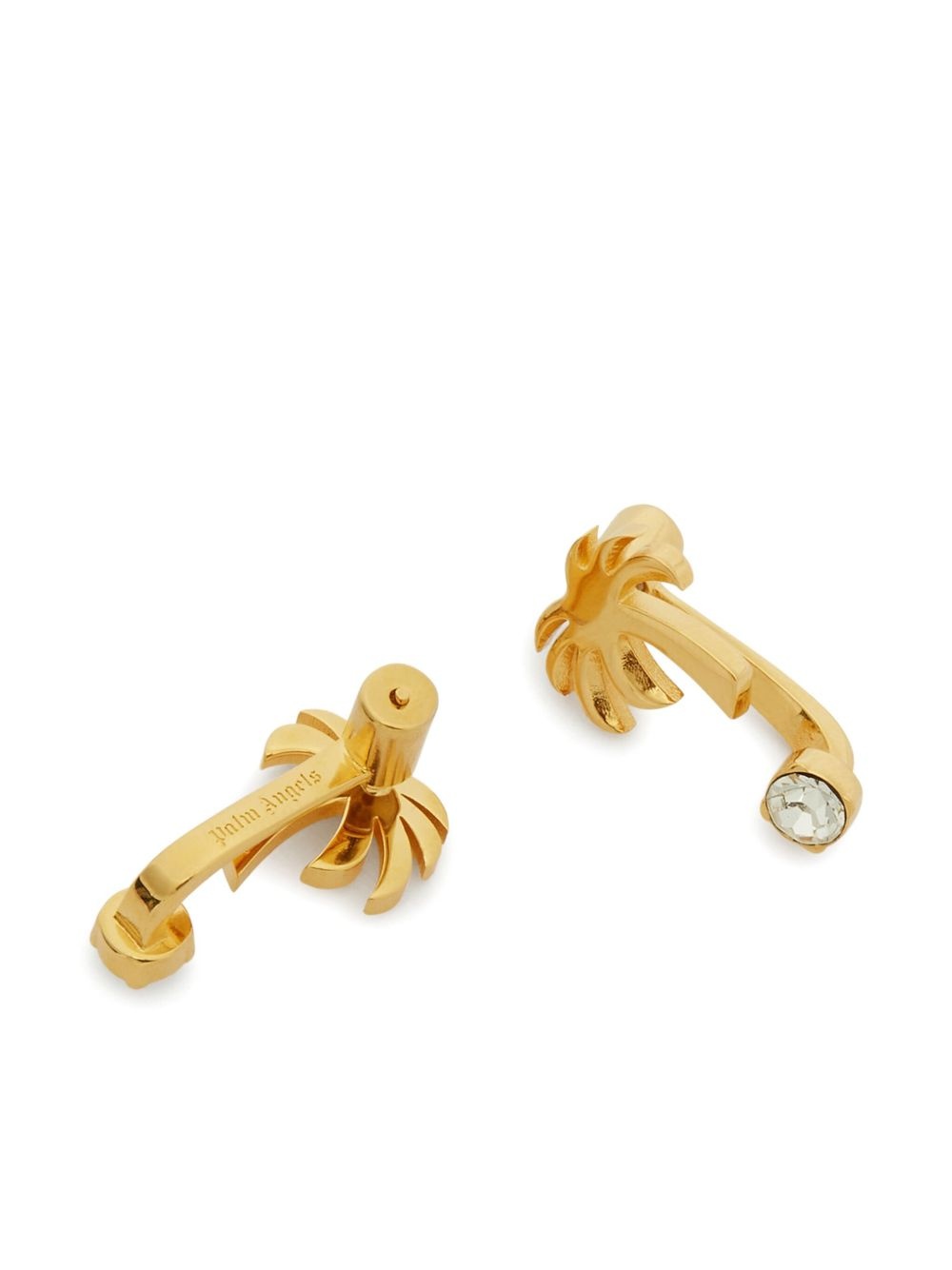 rhinestone palm earrings - 2