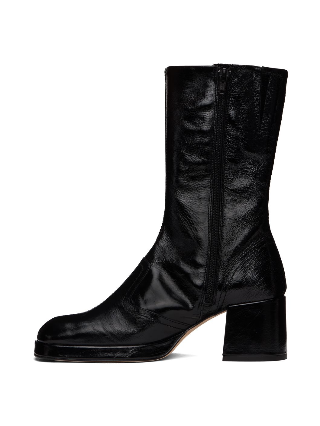 Black Cass Crinkle Boots - 3