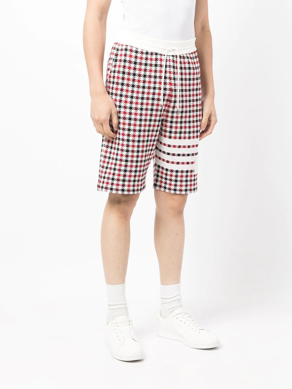 4-Bar stripe checked shorts - 3