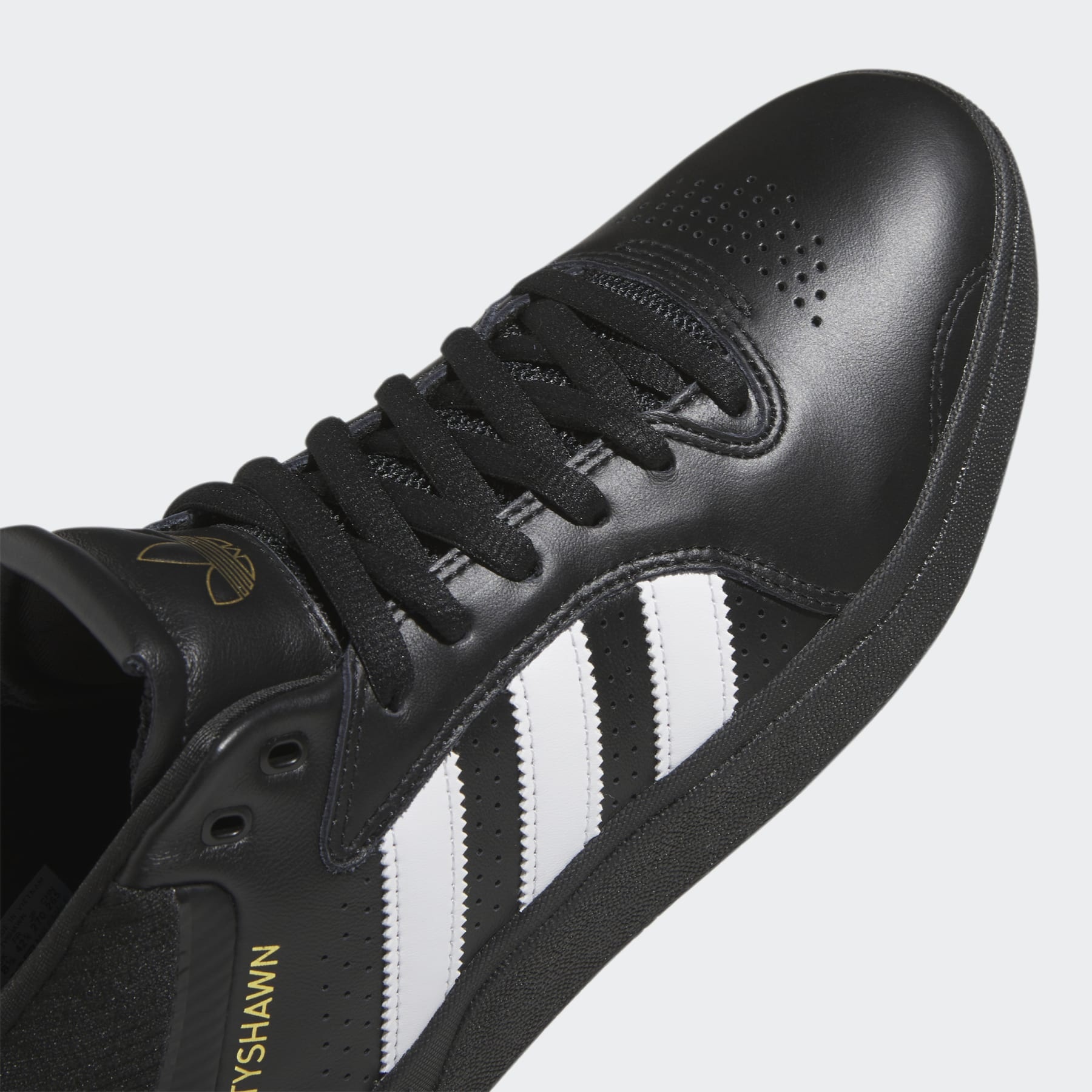 adidas gazelle silver green womens Adidas Tyshawn Remastered Shoes - Core Black/Cloud White/Gold Metallic main image 0