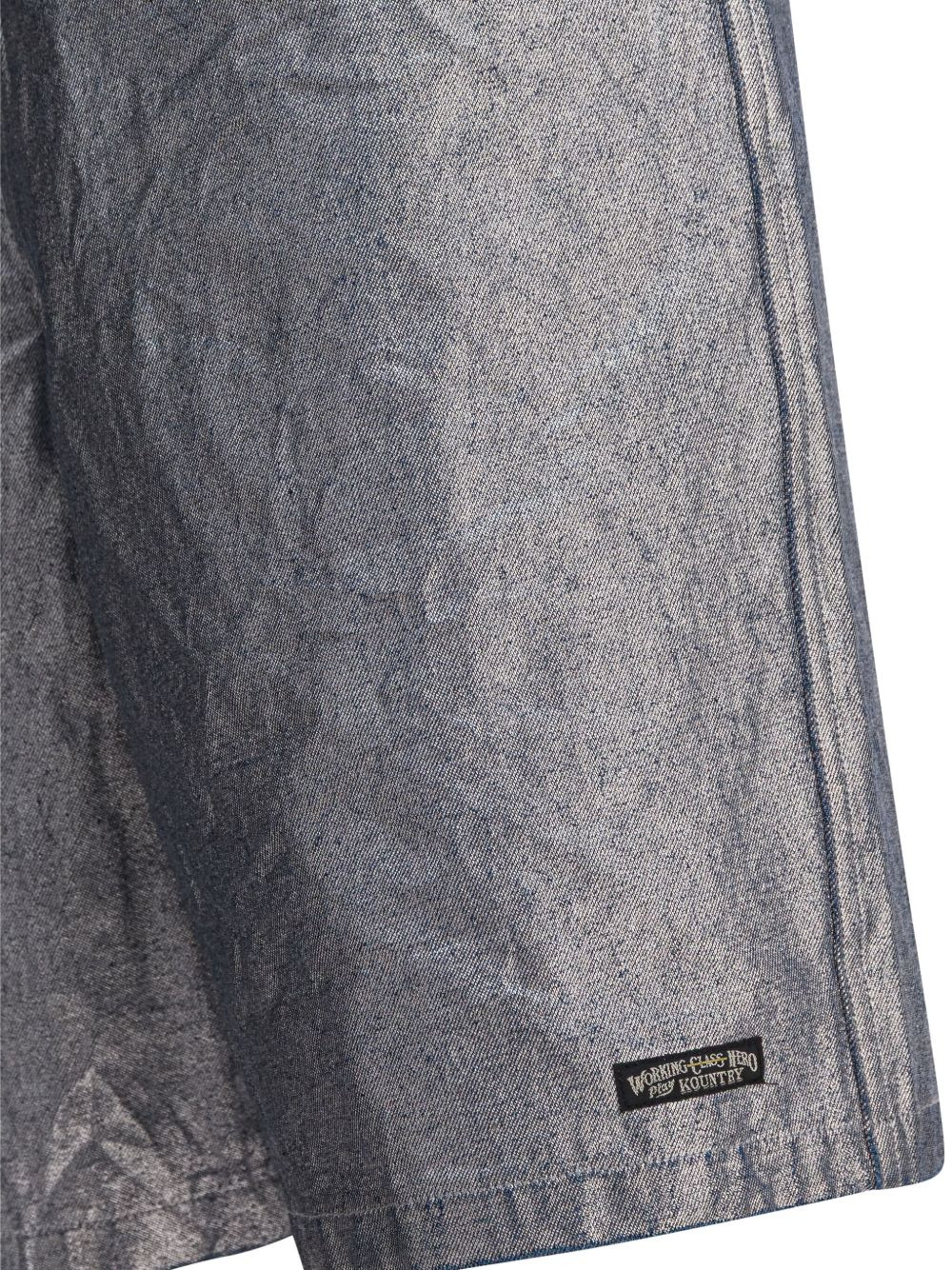 12oz metallic-effect bermuda shorts - 4