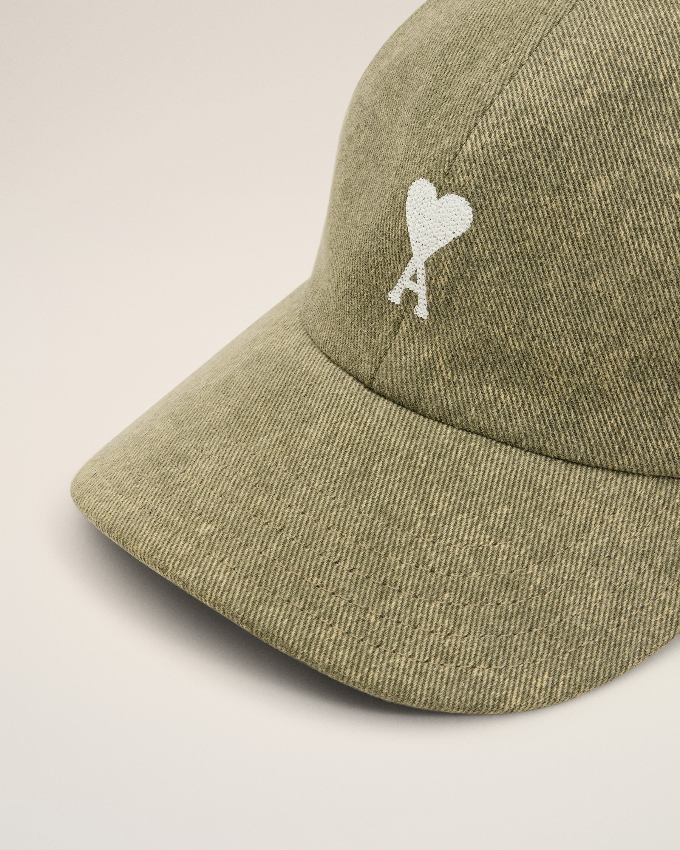 GREEN COTTON AMI DE COEUR EMBROIDERY CAP - 3