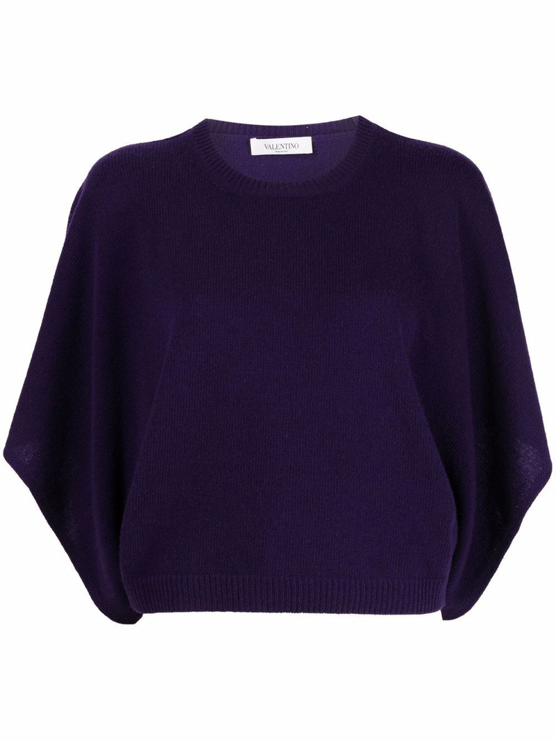 batwing-sleeve knitted top 1
