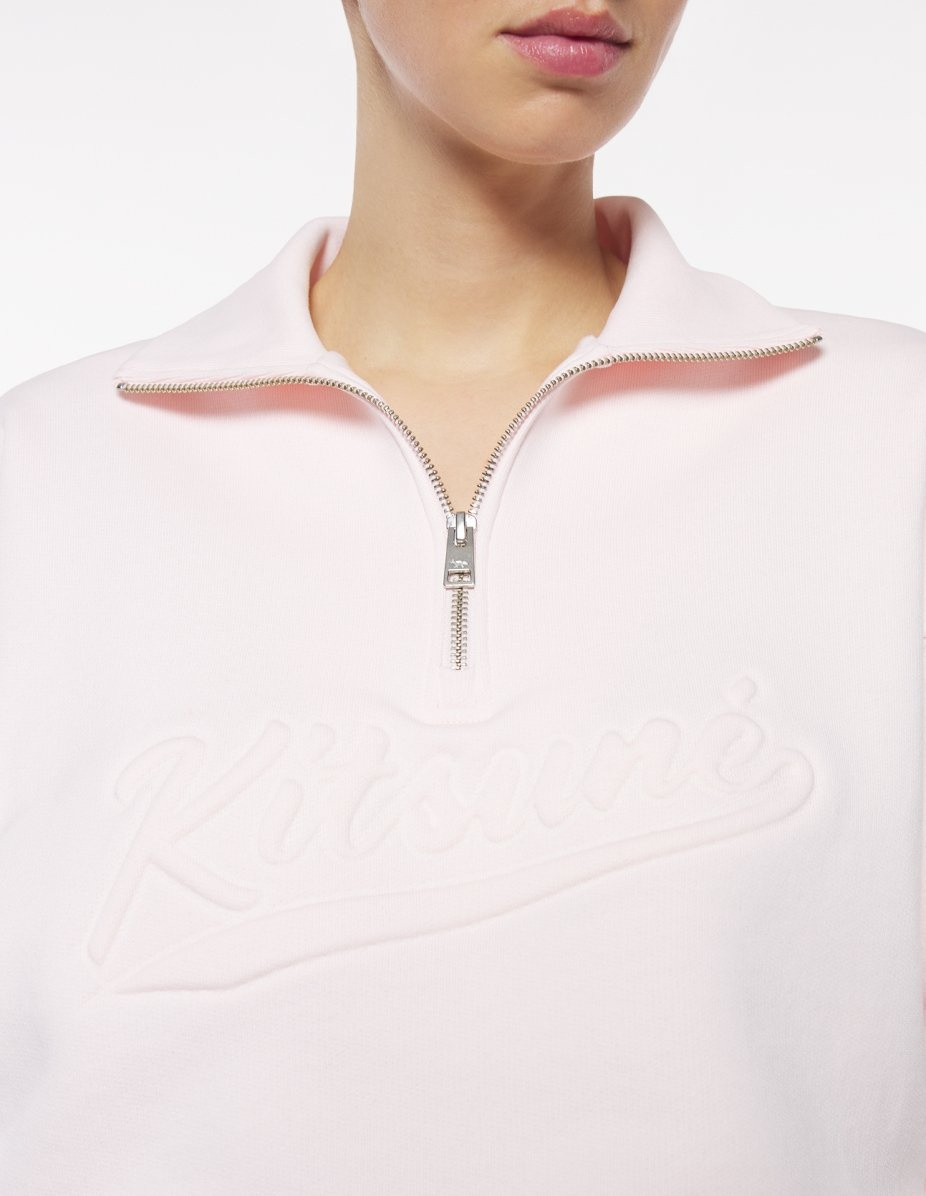 KITSUNE VARSITY HALF ZIP SWEATSHIRT - 4