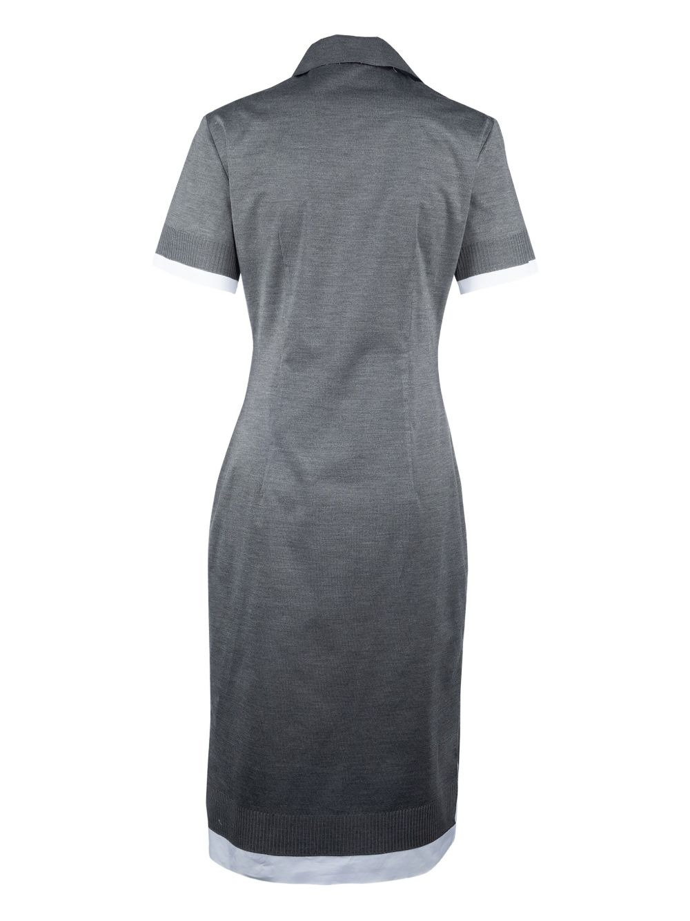 logo-intarsia shirtdress - 2