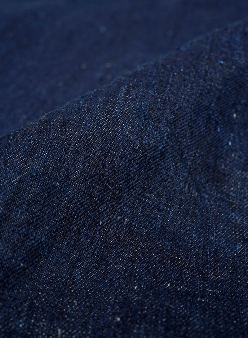 M43 Type Work Jacket Hemp Denim in Indigo 11