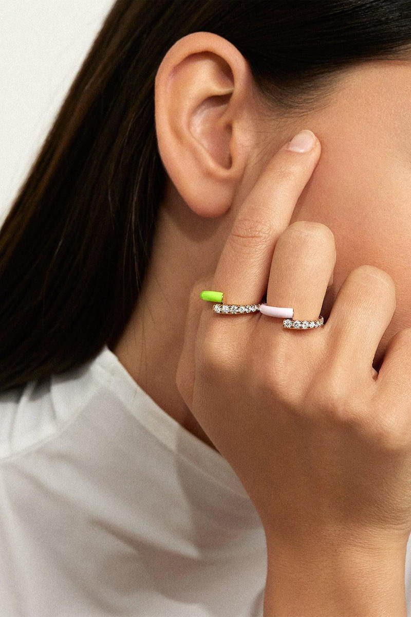MELISSA KAYE Pastel Blue Lola Ring outlook