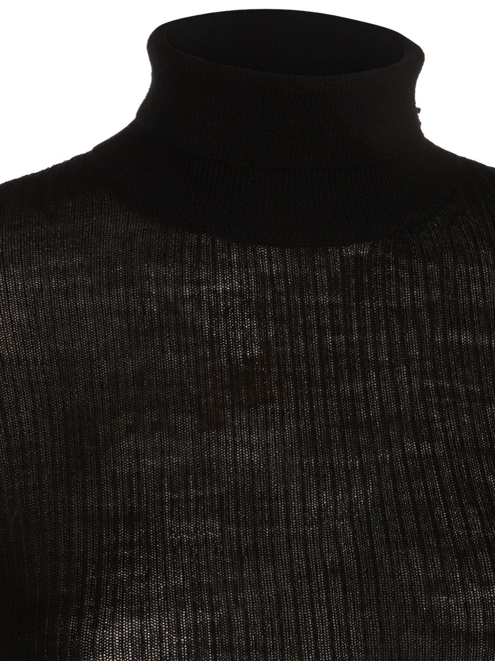 feather-trimmed ribbed-knit jumper - 3