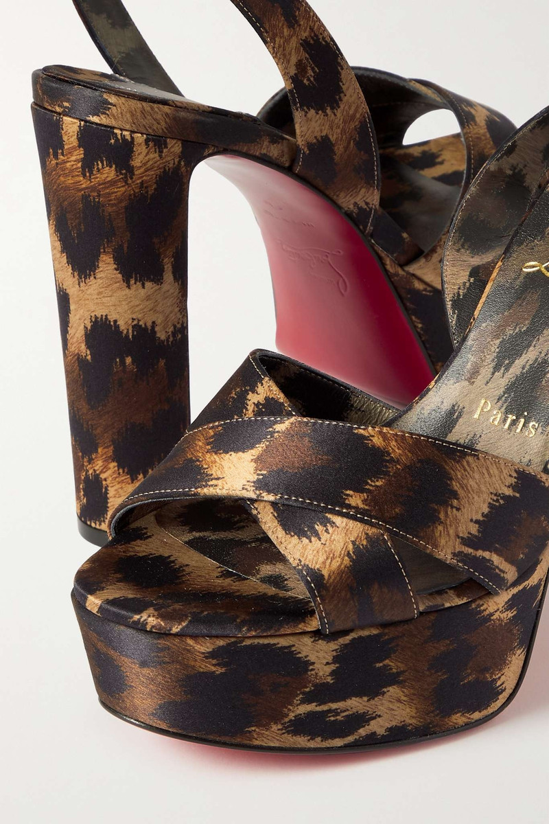 Supramariza 130 leopard-print satin pumps 4