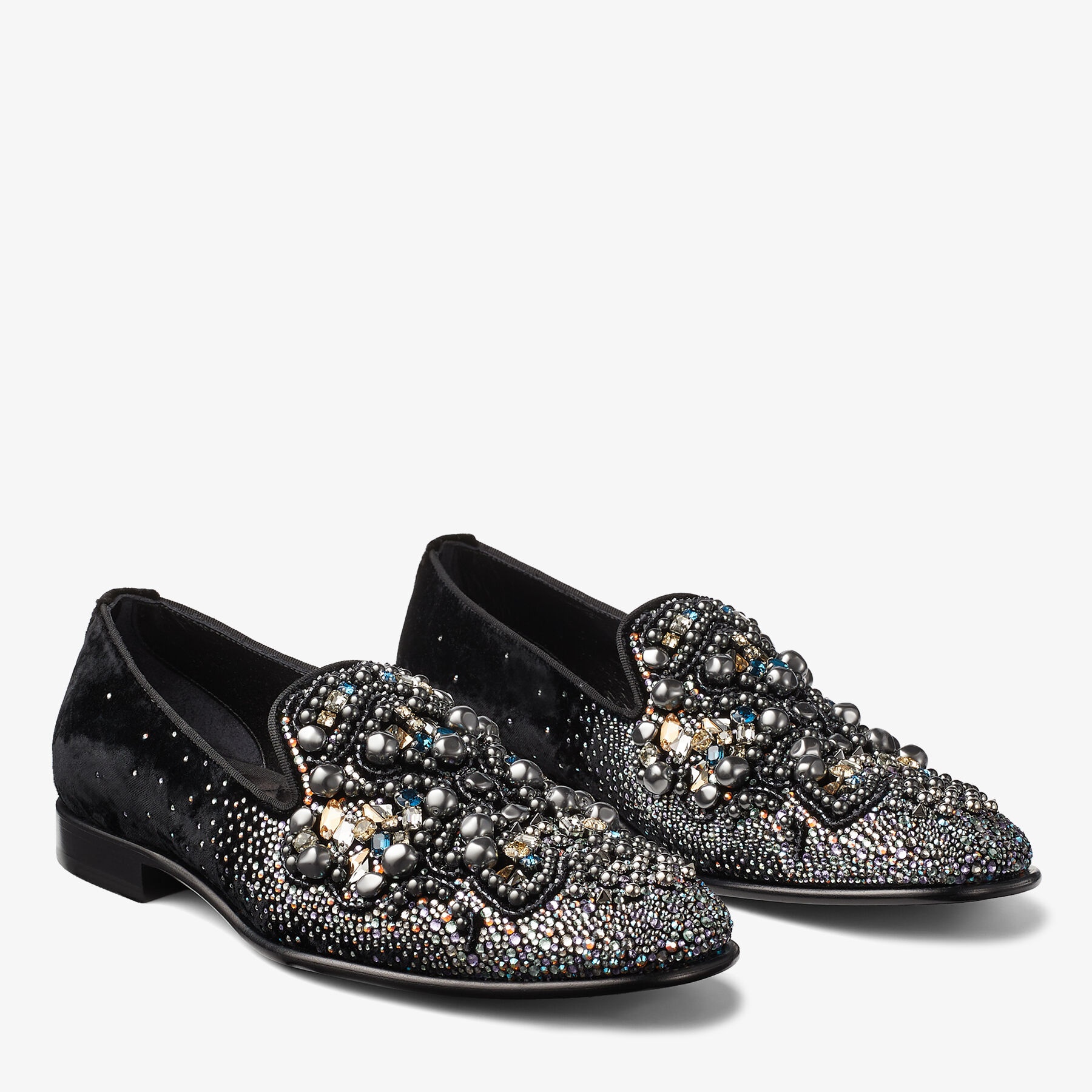Thame
Black Velvet Slipper with Crystal Embellishment - 2
