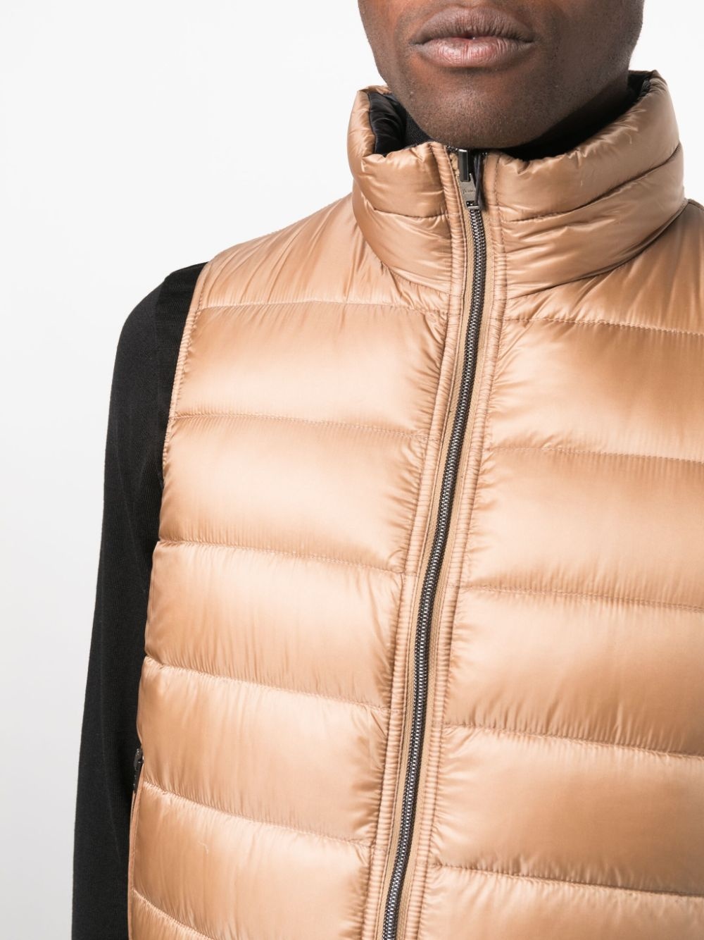 zipped-up padded vest - 5