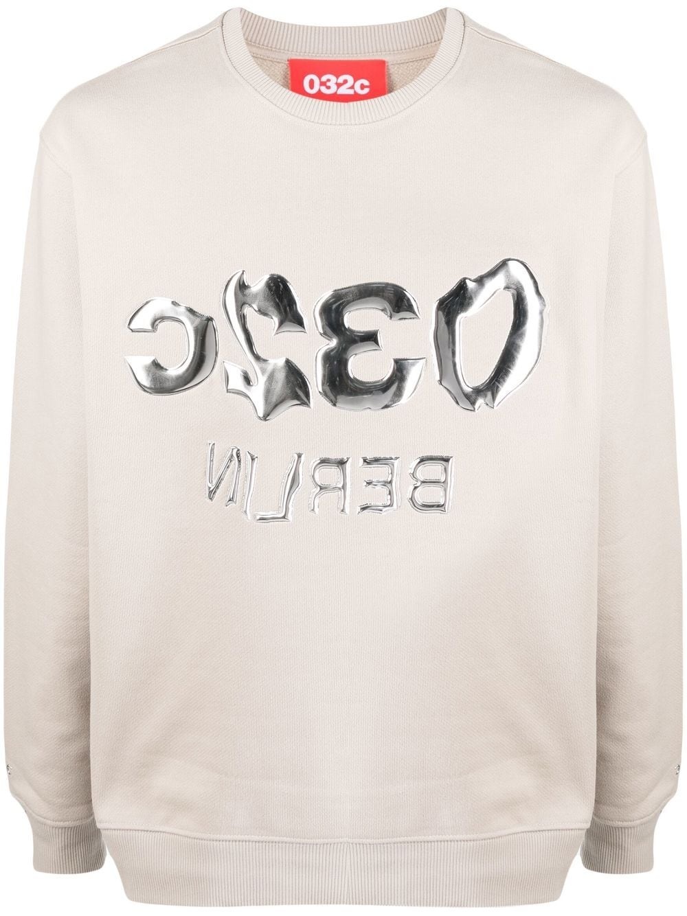 logo-print crew neck sweatshirt - 1