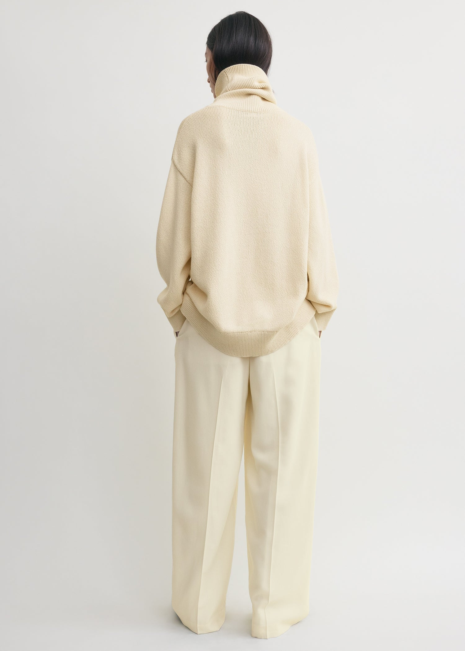 Longline turtleneck ecru - 4