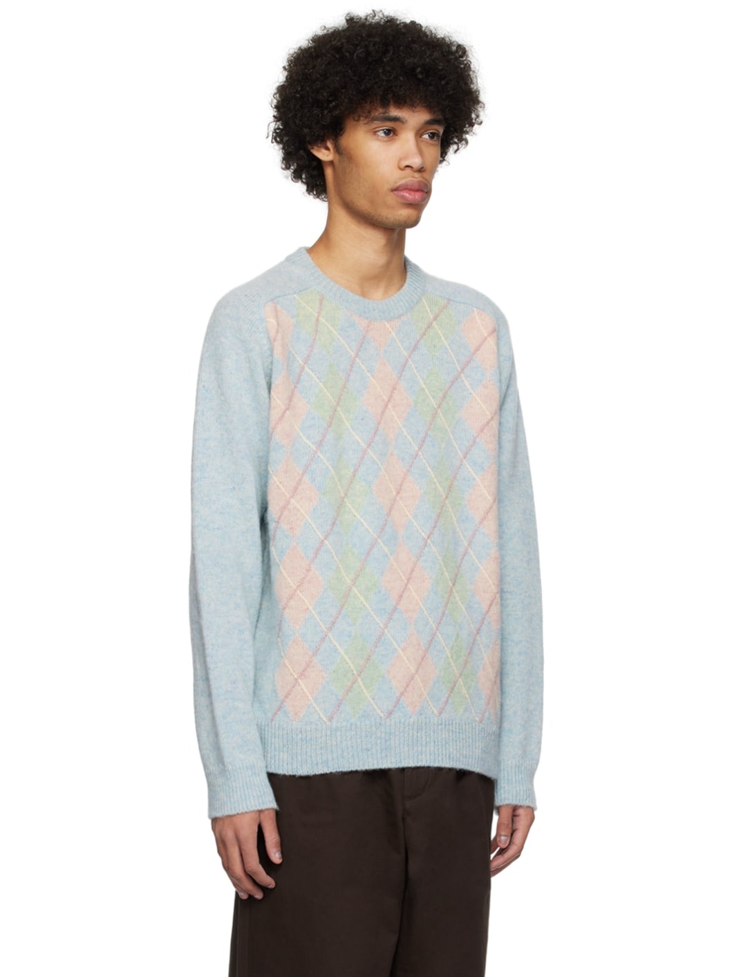 Blue Argyle Sweater - 2