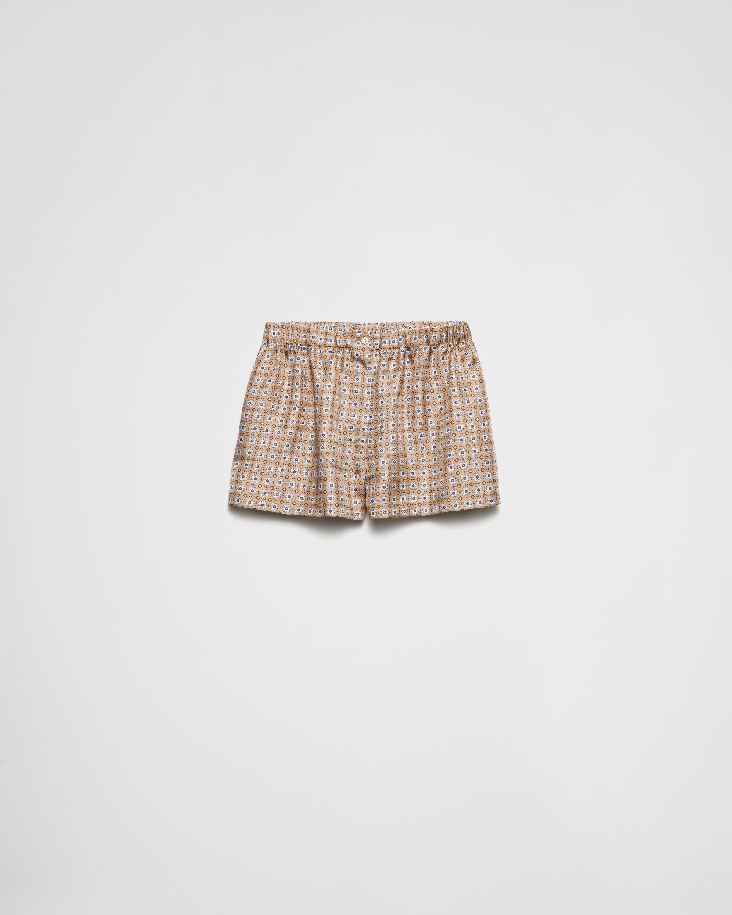 PRADA＊Printed silk twill shorts シルク ショートパンツ＊送込 Prada Printed silk twill shorts | REVERSIBLE