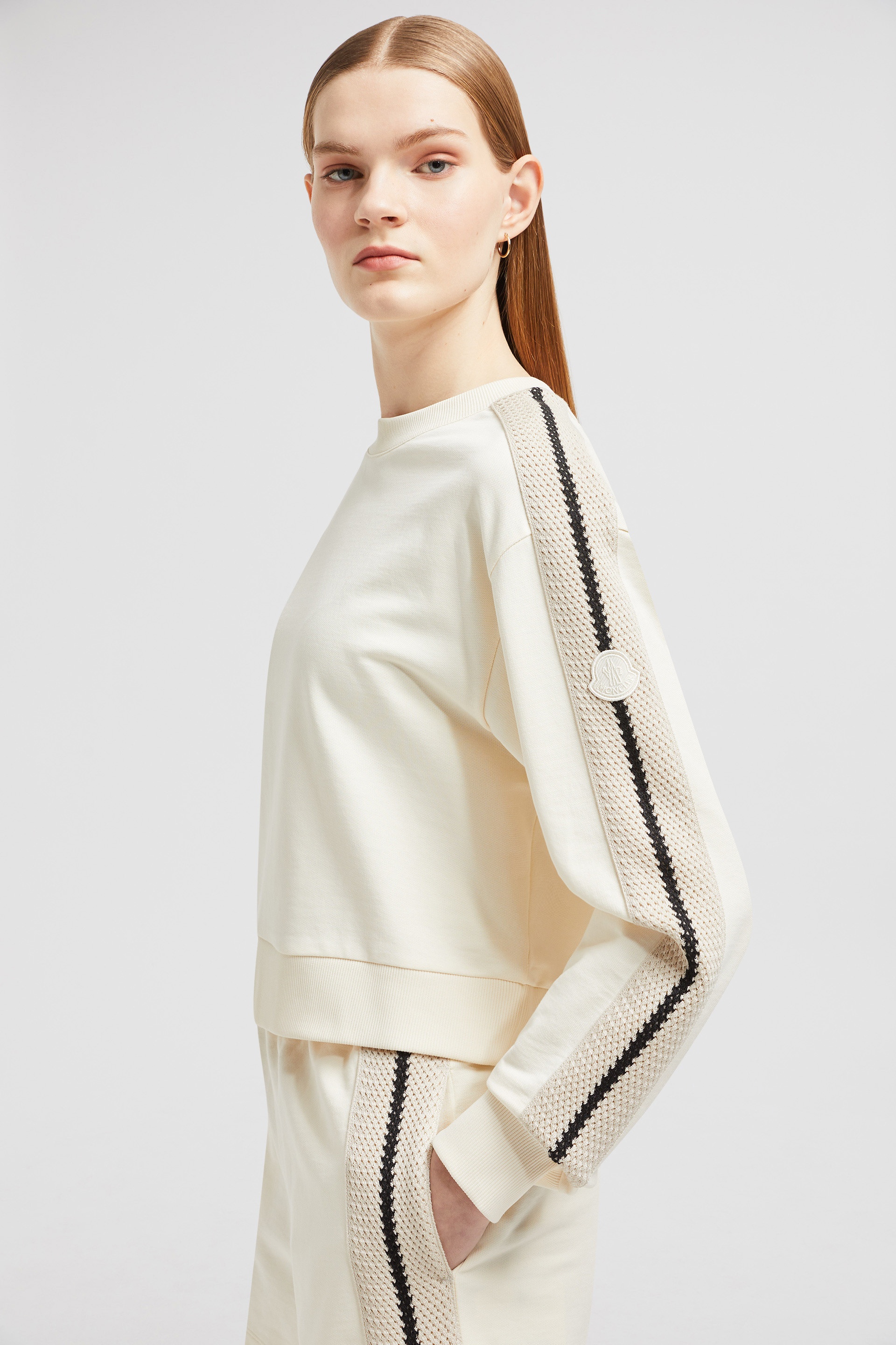 Crochet Accent Cotton Sweatshirt - 4