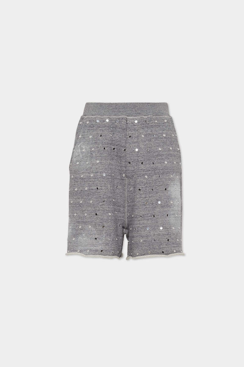 UNBRUSHED MELANGE FLEECE SHORT PANTS - 1