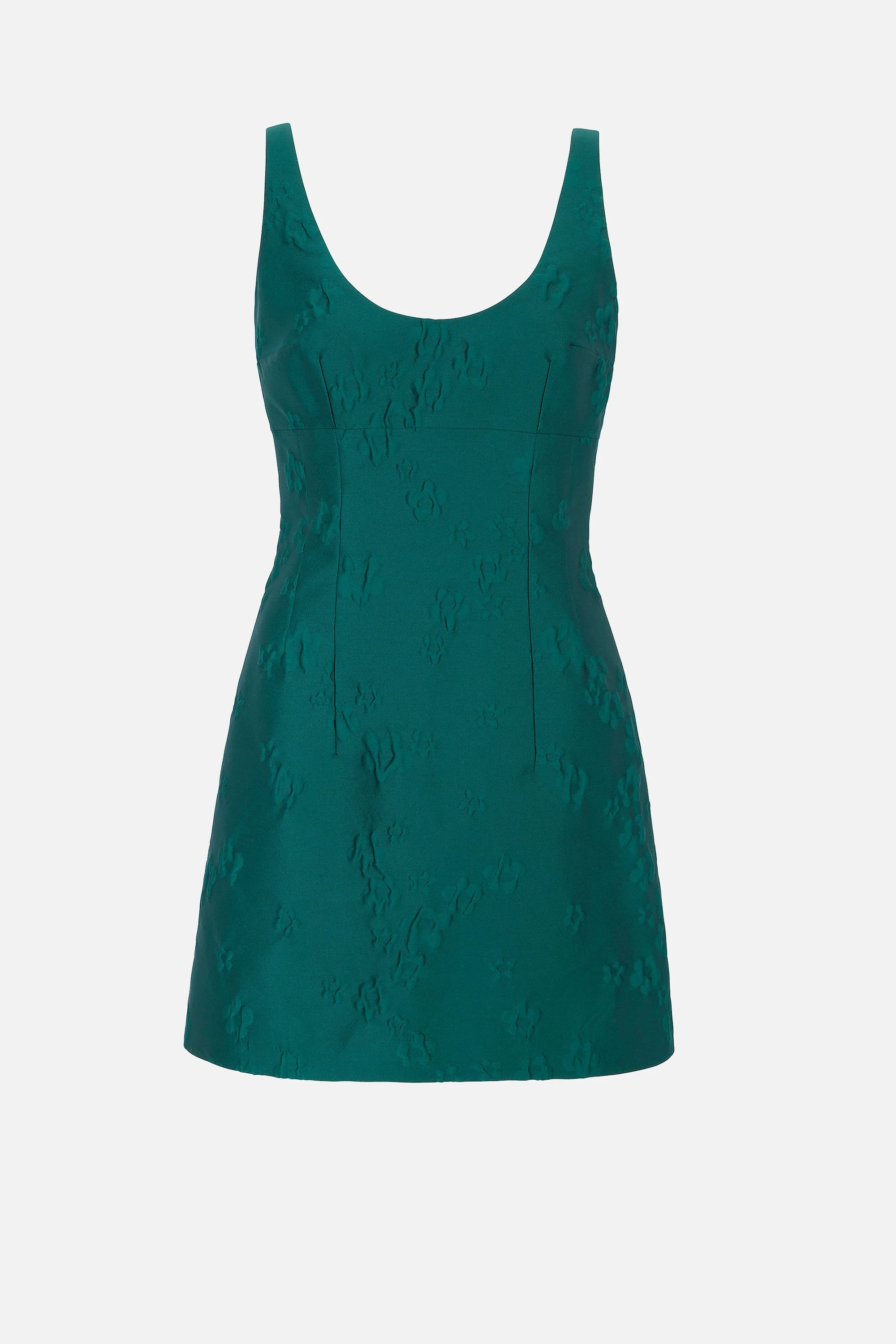 Einna Dress In Emerald Green Ditsy Floral Jacquard - 1