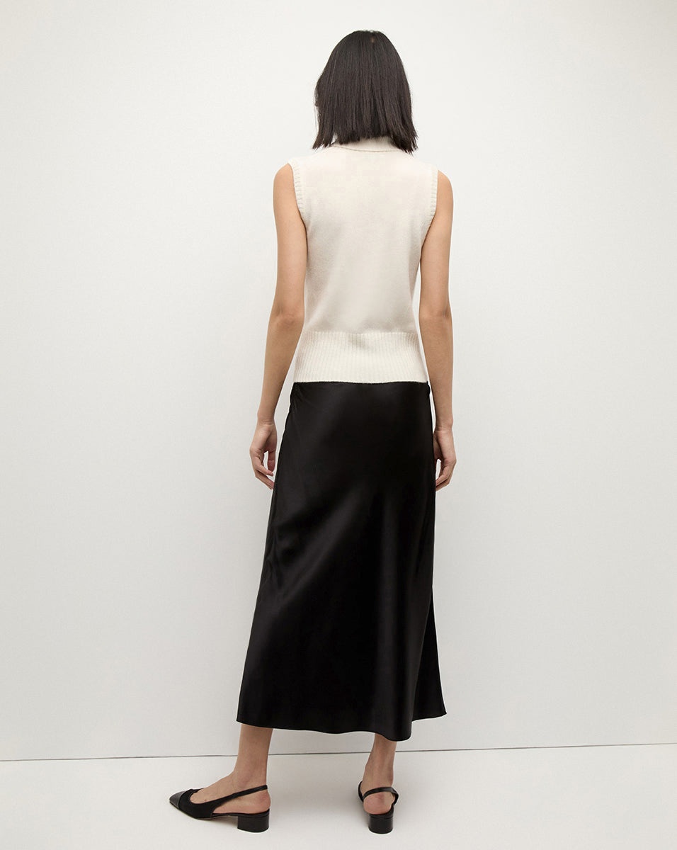 CLOVER STRETCH SILK SKIRT - 7