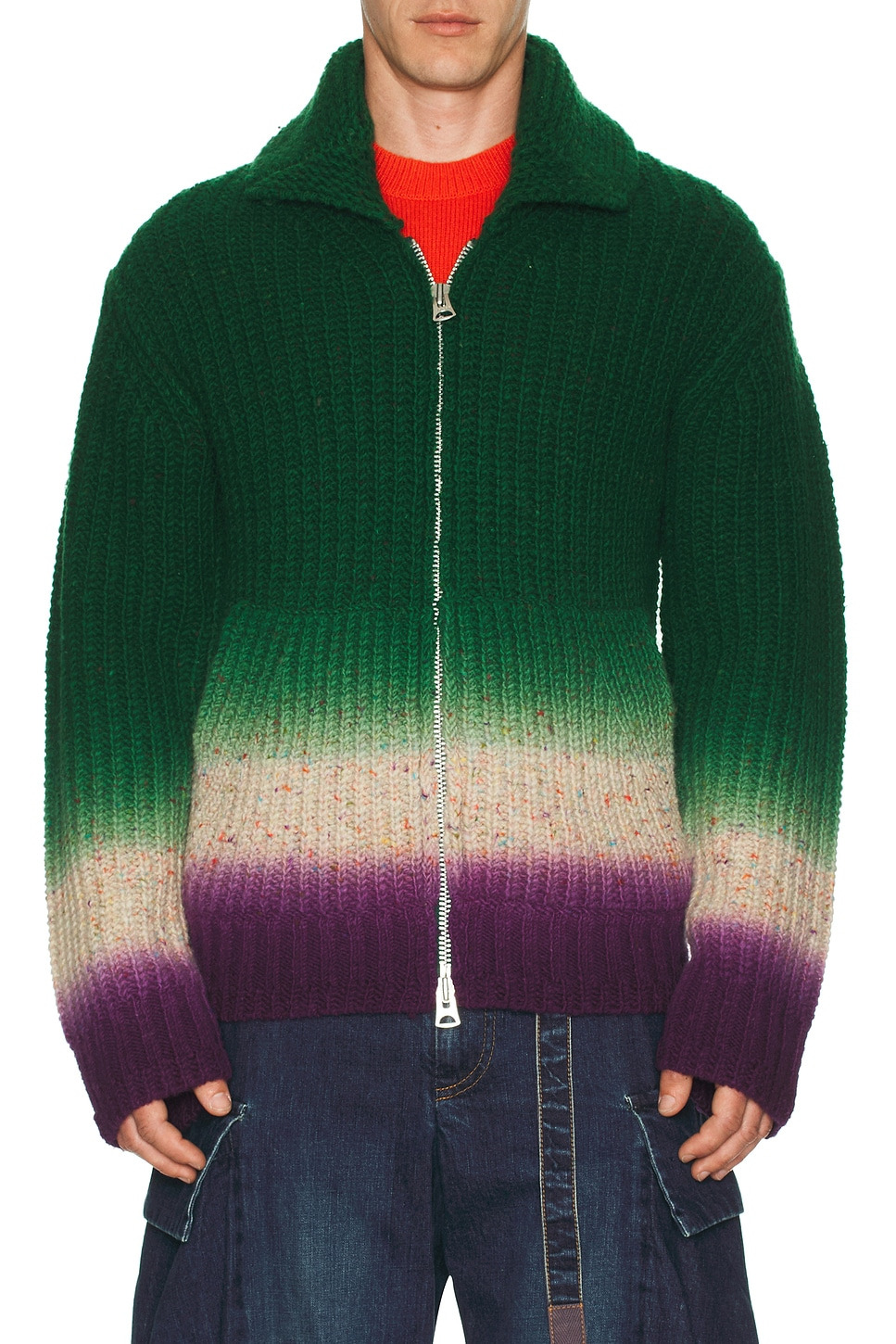Garment Dye Wool Knit Cardigan - 3