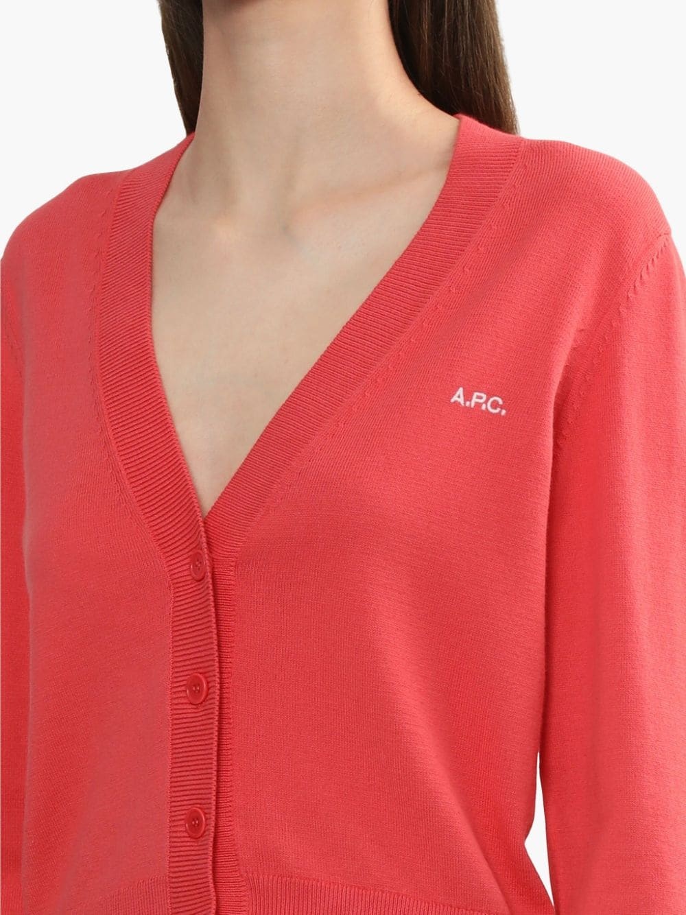logo-printed cardigan - 5