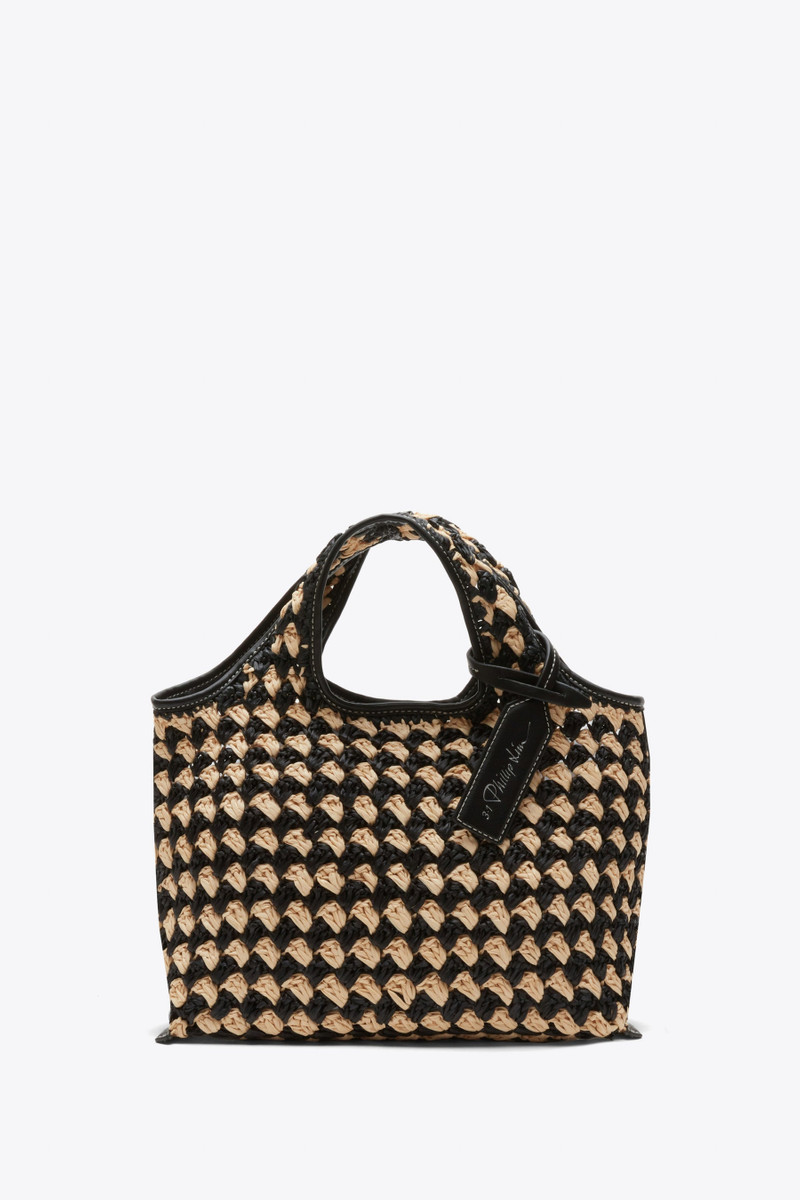 Crochet Raffia Mini Market Tote 1