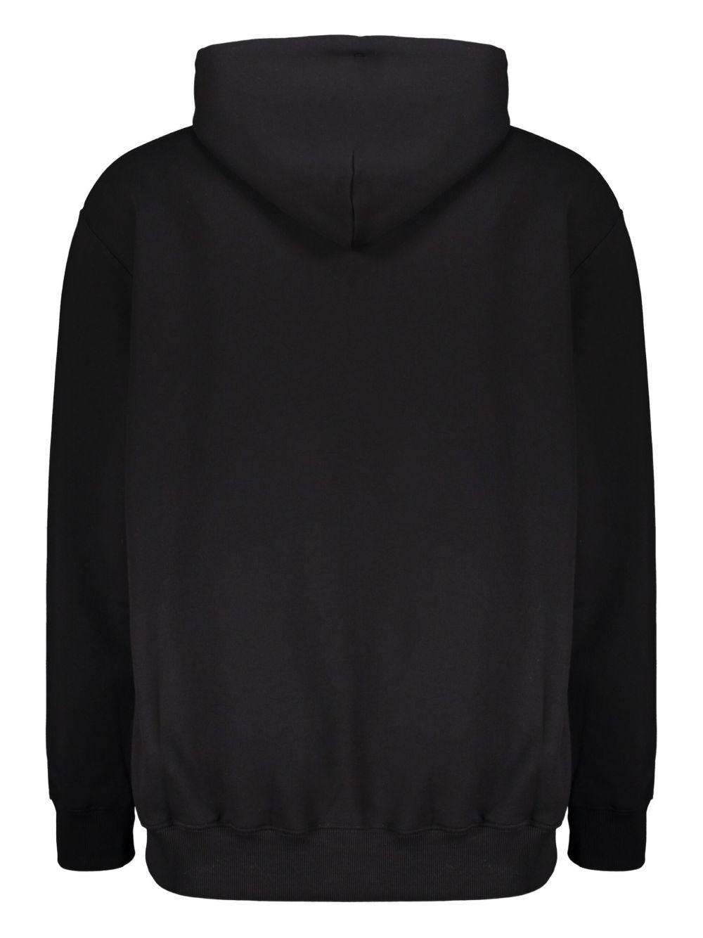 logo-print ribbed-cuff hoodie - 2