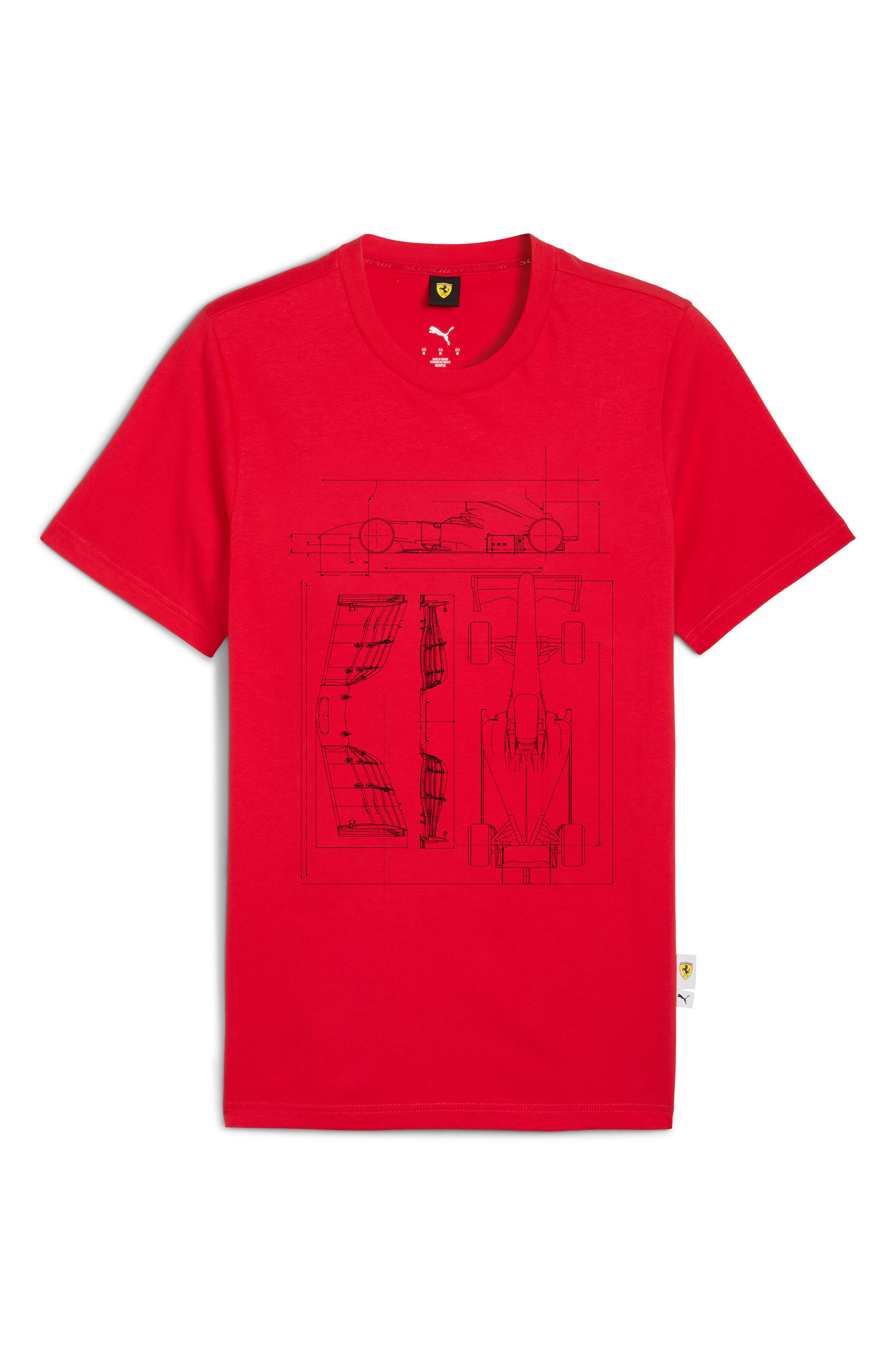 PUMA x Ferrari Sportswear Cotton Graphic T-Shirt in Rosso Corsa at Nordstrom - 3