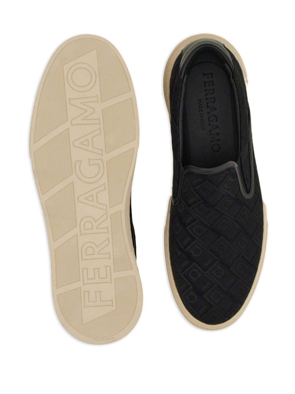 Gancini-jacquard sneakers - 5