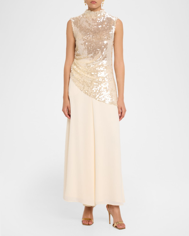 LAPOINTE High-Rise Georgette Wide-Leg Pants outlook