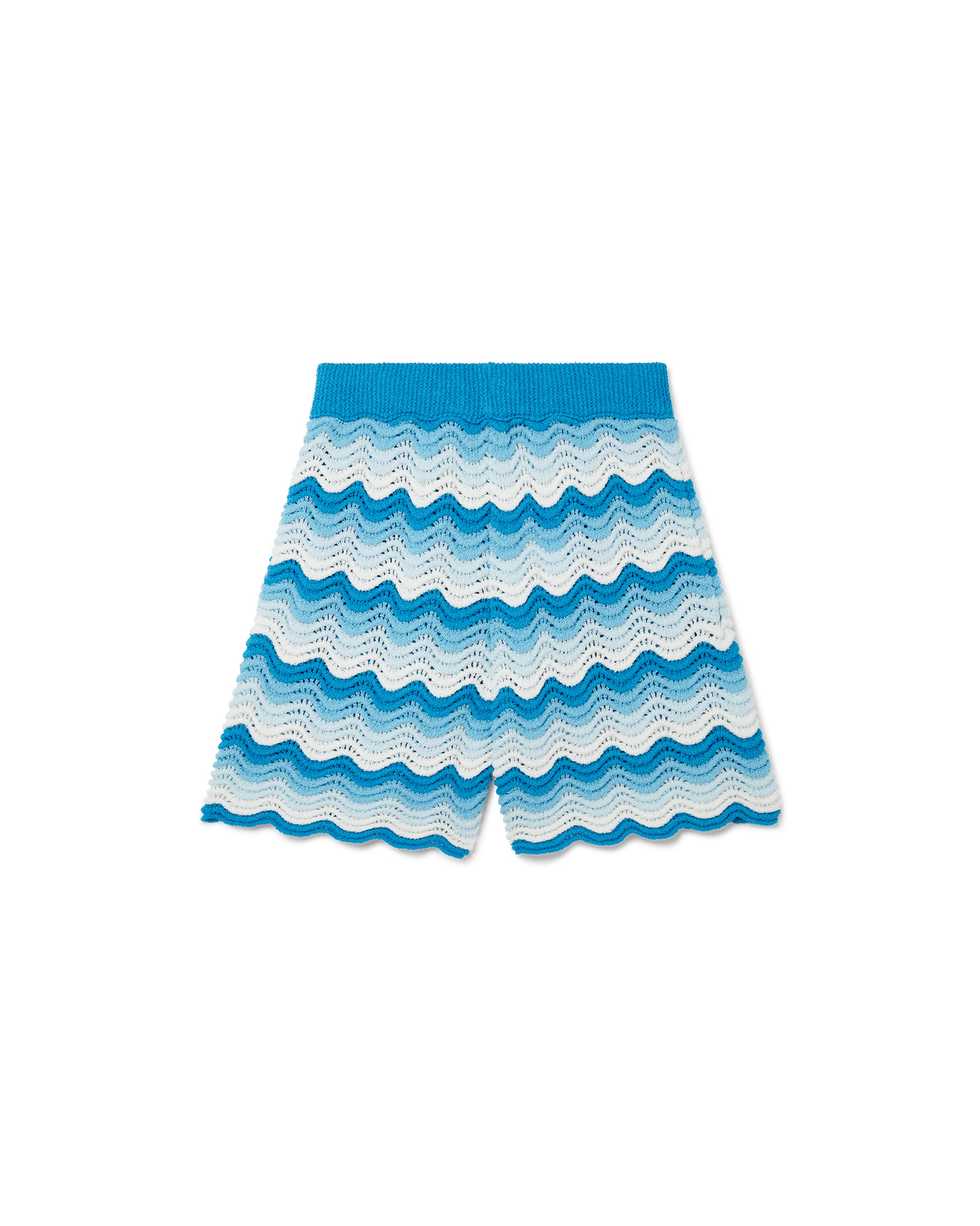 Wavy Gradient Crochet Shorts - 2