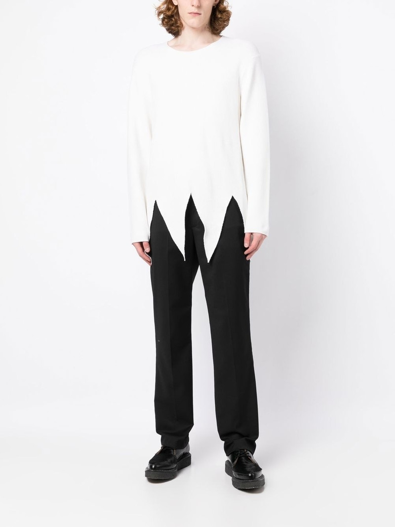 Comme des Garçons Homme Plus ribbed-knit asymmetric jumper outlook