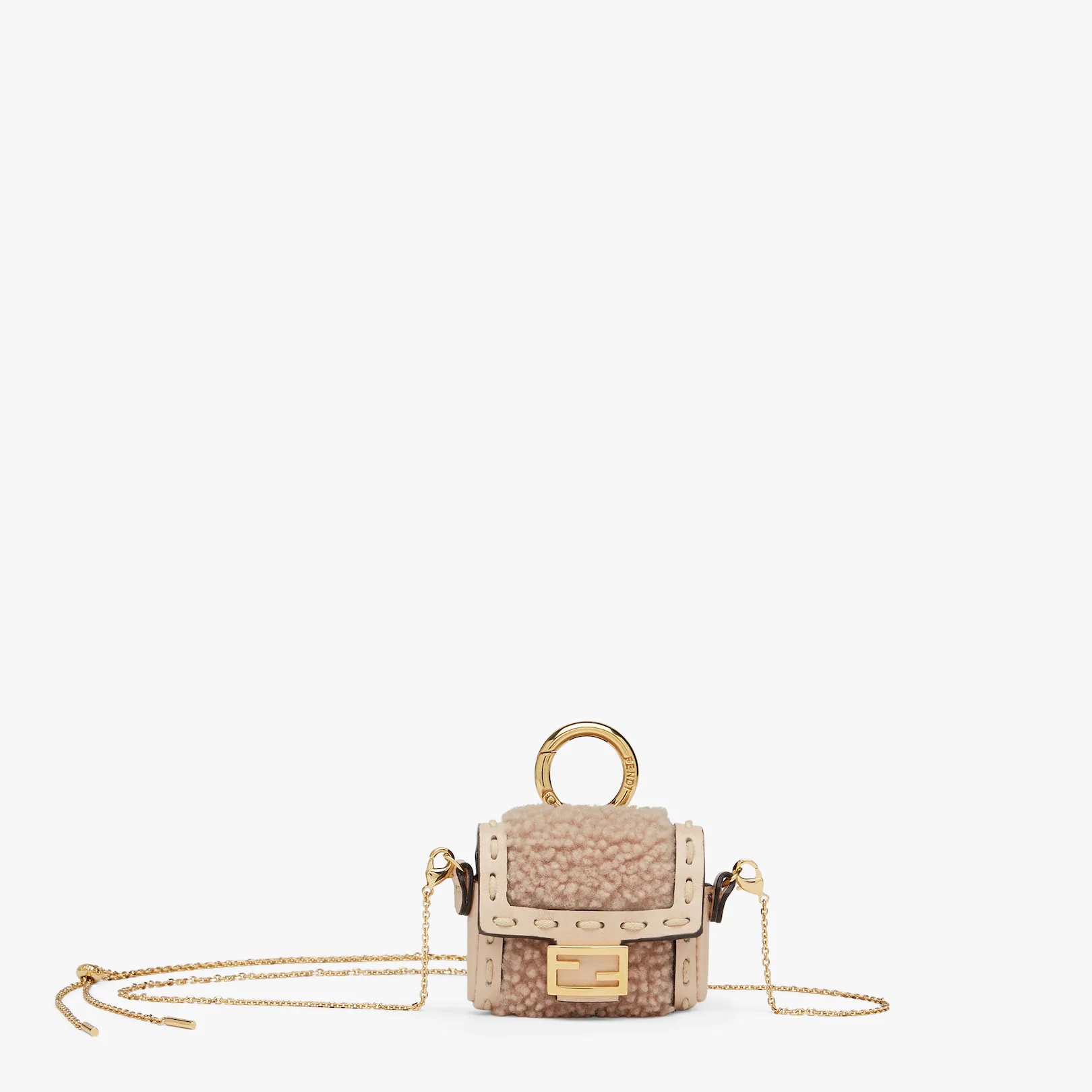 Pink sheepskin charm - 1