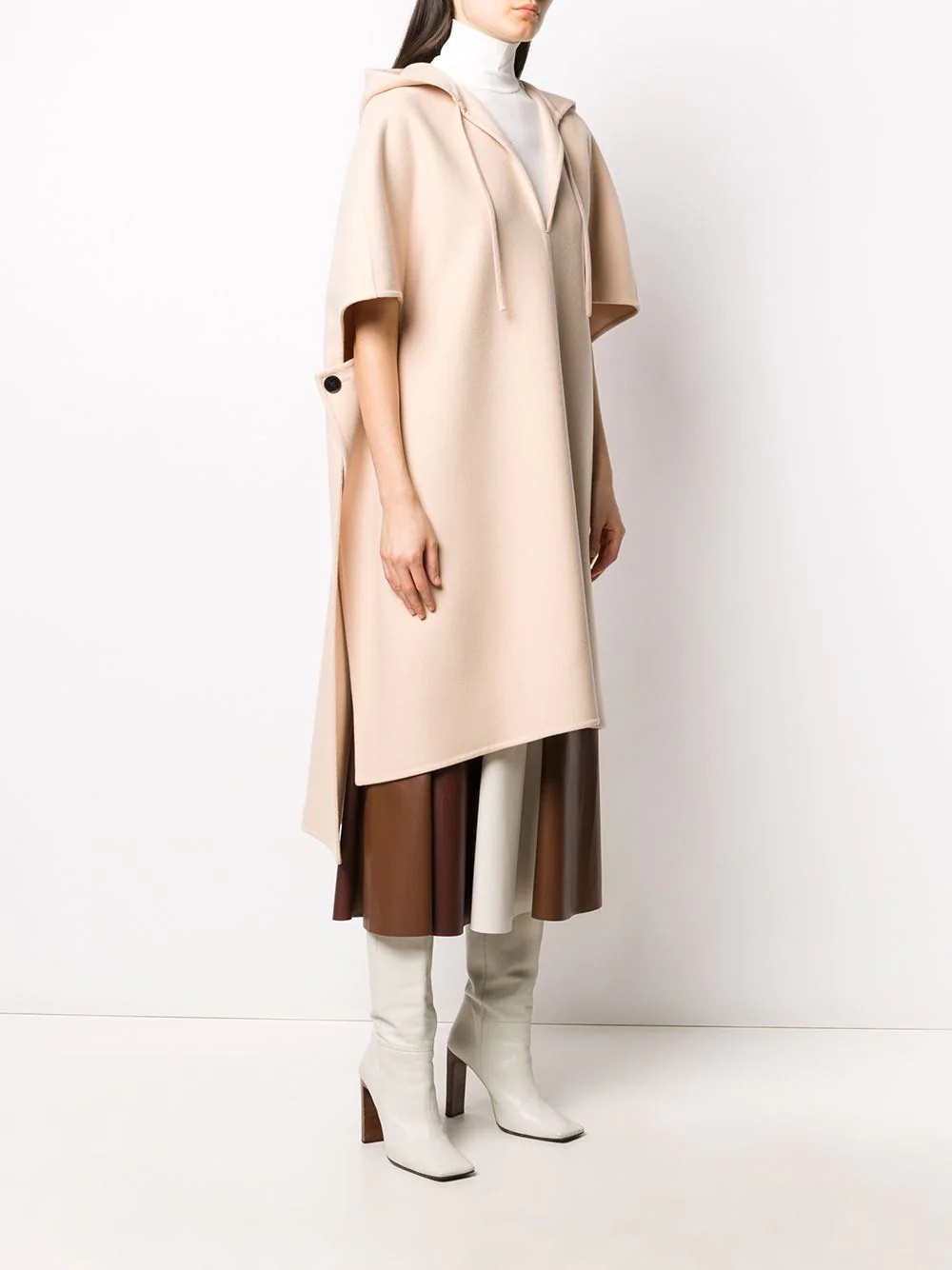 hooded oversized coat - 3