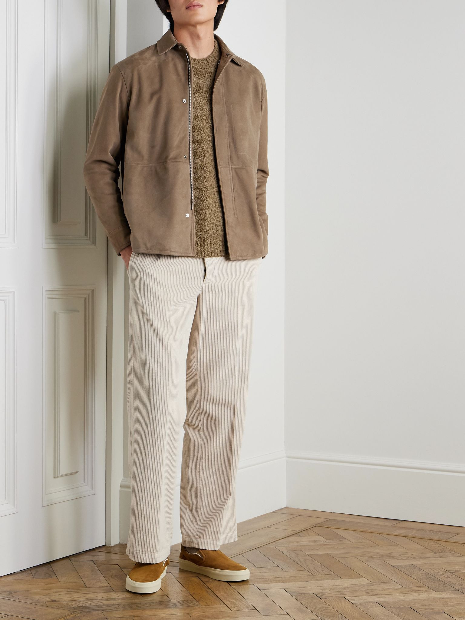 Kim Suede Overshirt Brown - 2