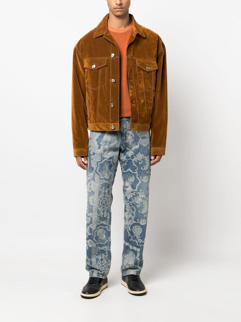 Etro logo-embroidered cotton jacket outlook