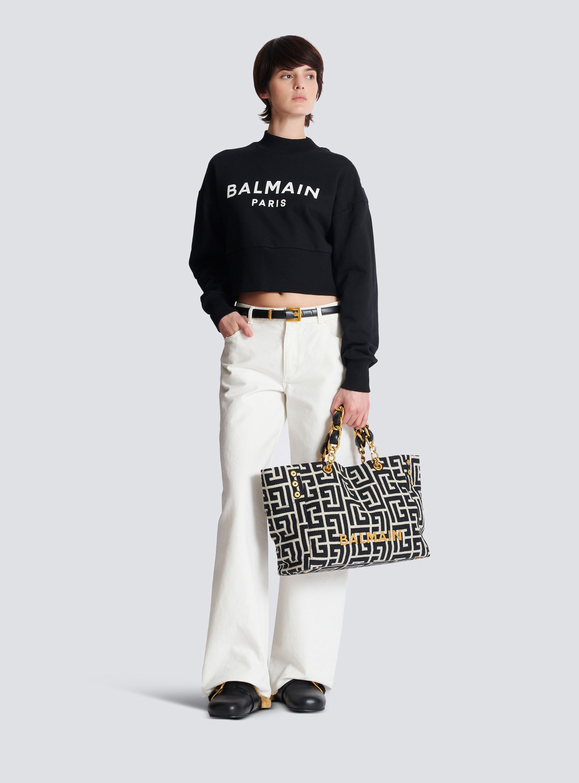 1945 Soft PB-monogrammed jacquard canvas tote bag - 2
