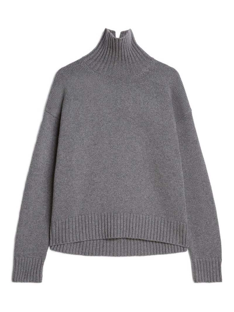 high-neck ribbed-cuff sweater 1