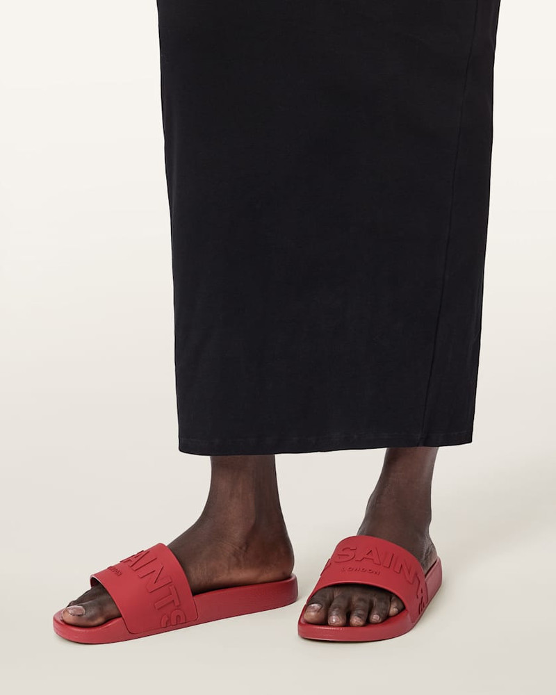 ALLSAINTS BIGGY SLIP ON LOGO SLIDERS outlook