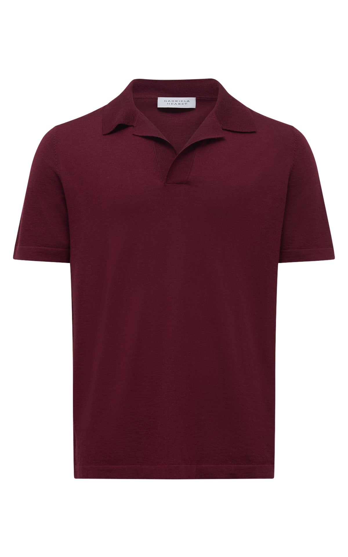 Stendhal Knit Short Sleeve Polo in Bordeaux Cashmere - 1
