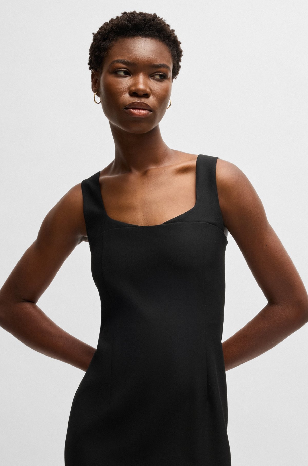 BODYCON MIDI-LENGTH DRESS IN STRETCH MATERIAL - 6