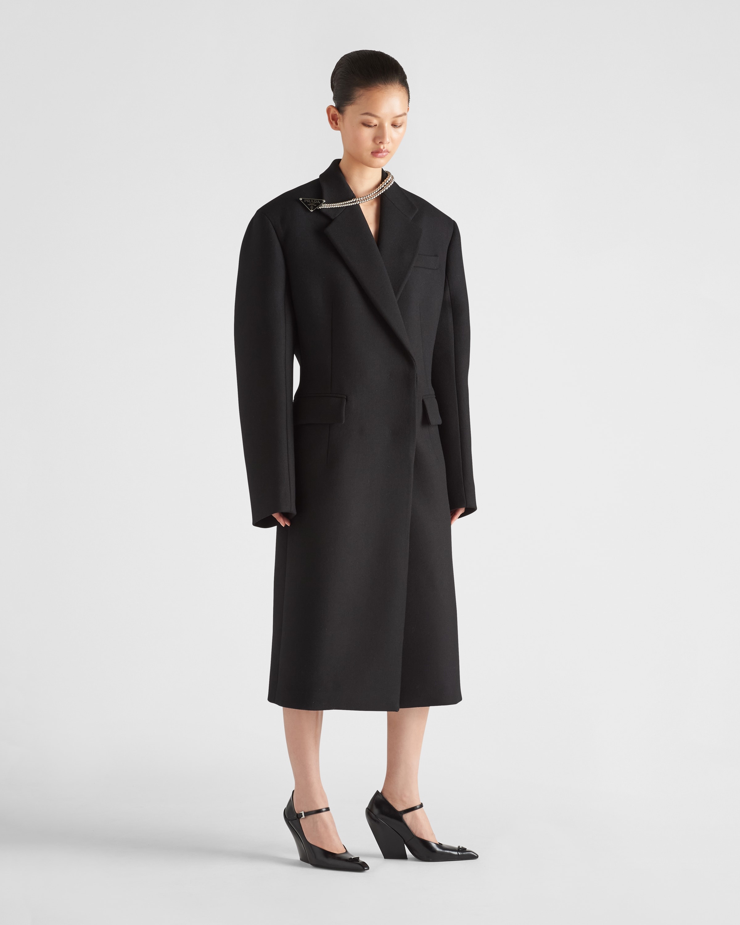 Double-breasted cloth coat - 2