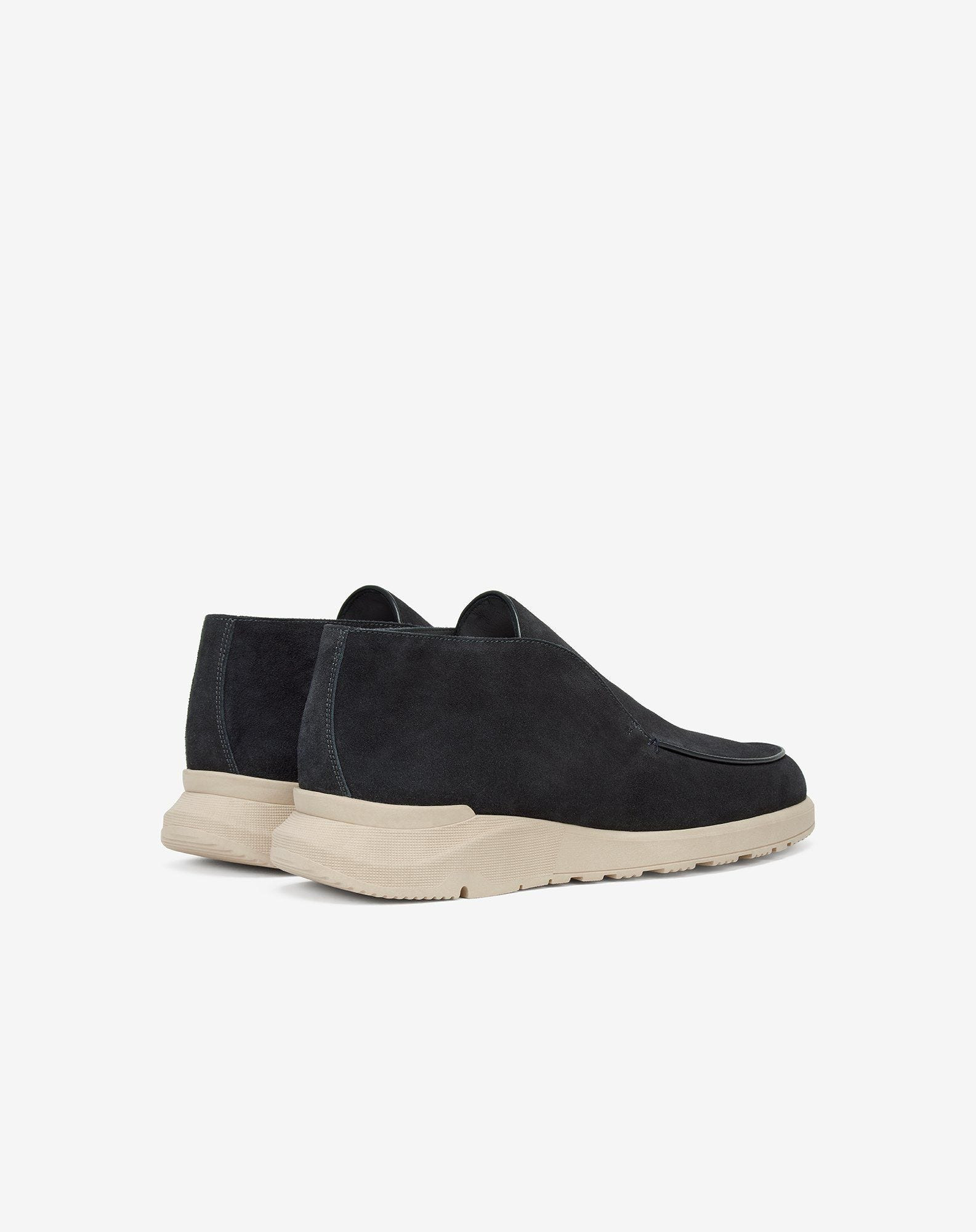 Black suede slip-on loafers - 3