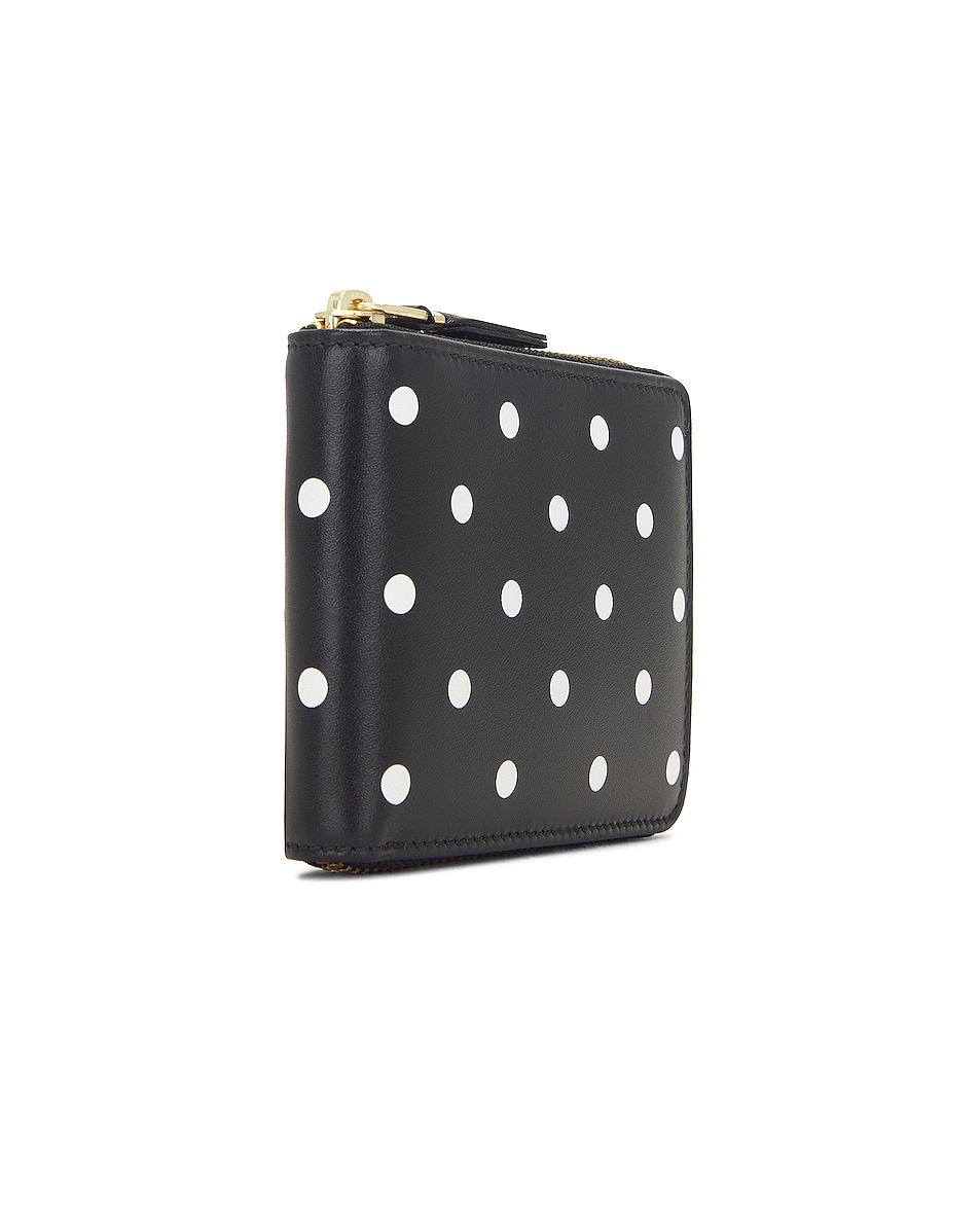 Dots Printed Leather Zip Wallet - 3