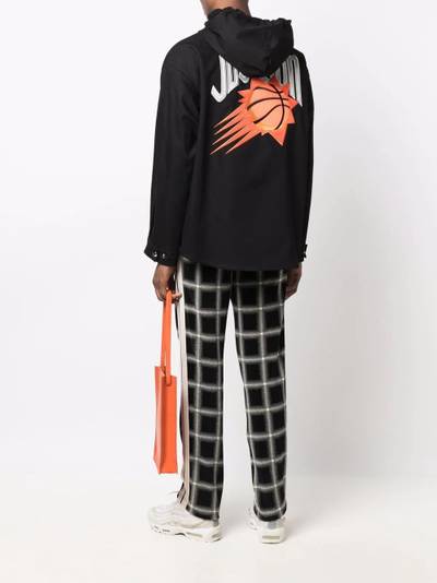 Just Don rear logo-print hooded jacket outlook